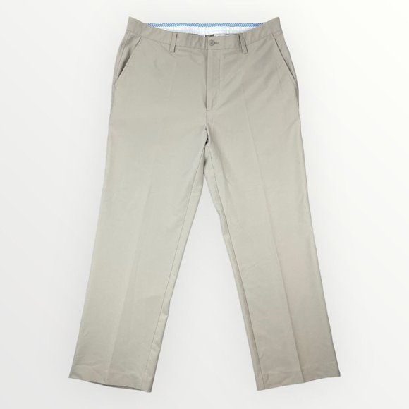 FootJoy Golf Performance Stretch Mens Pleated Tan Pants Athletic Casual 38x30 - Picture 1 of 10